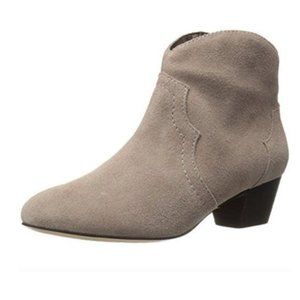 Schutz Suede Abiha Ankle Boots Neutral Beige NIB with Dust Bag Western